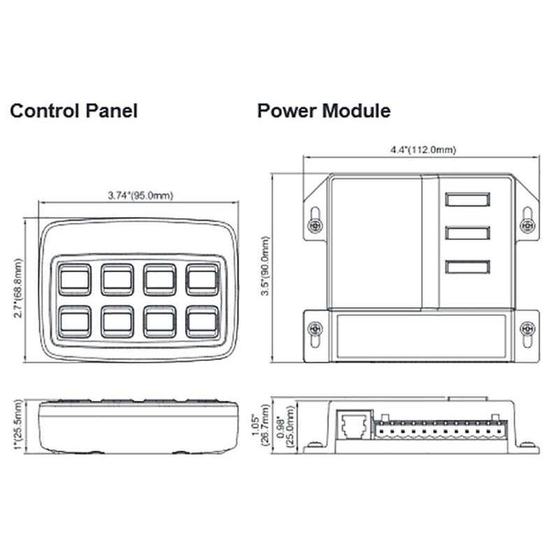 BOTONERA MANDO DE CONTROL UNIVERSAL CONFIGURABLE 12V 24V