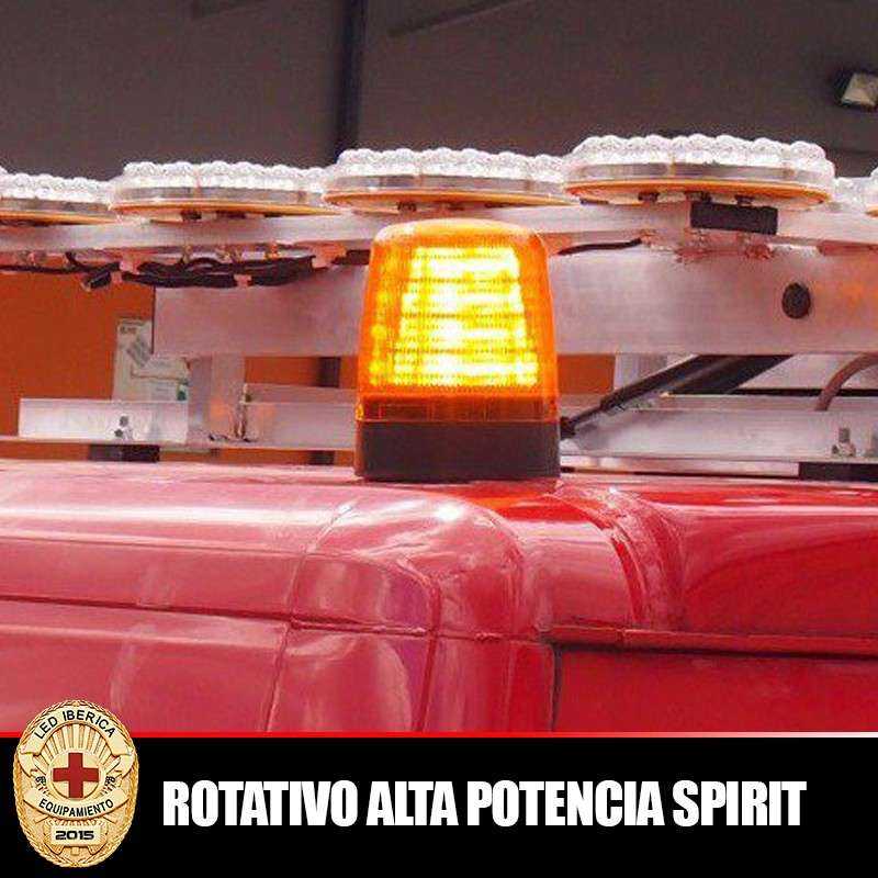 rotativo lanzadestellos led alta potencia CE R65 Spirit azul o ámbar