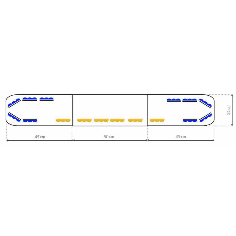PUENTE DE LUCES AZUL CON BARRA SECUENCIAL INTEGRADA DELTA TRAFFIC CE R65 CEPE ONU