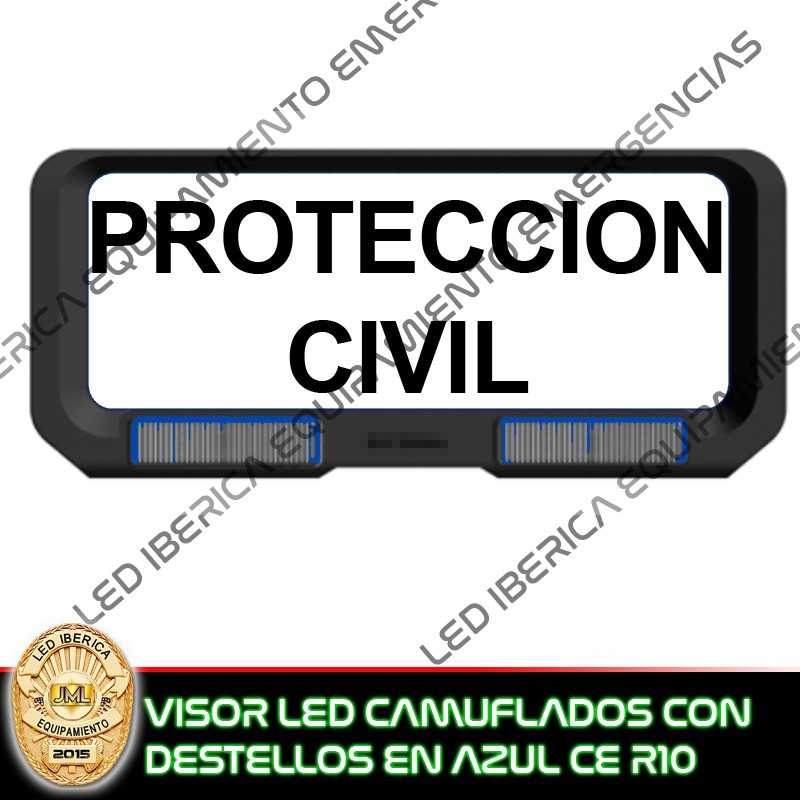 VISOR PARASOL RETROILUMINADO POLICIA U OTROS SERVICIOS CON DESTELLOS CAMUFLADO CE R65