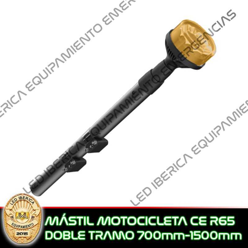 MÁSTIL EXTENSIBLE DOBLE TRAMO HASTA 1500mm MOTOCICLETA CE R65