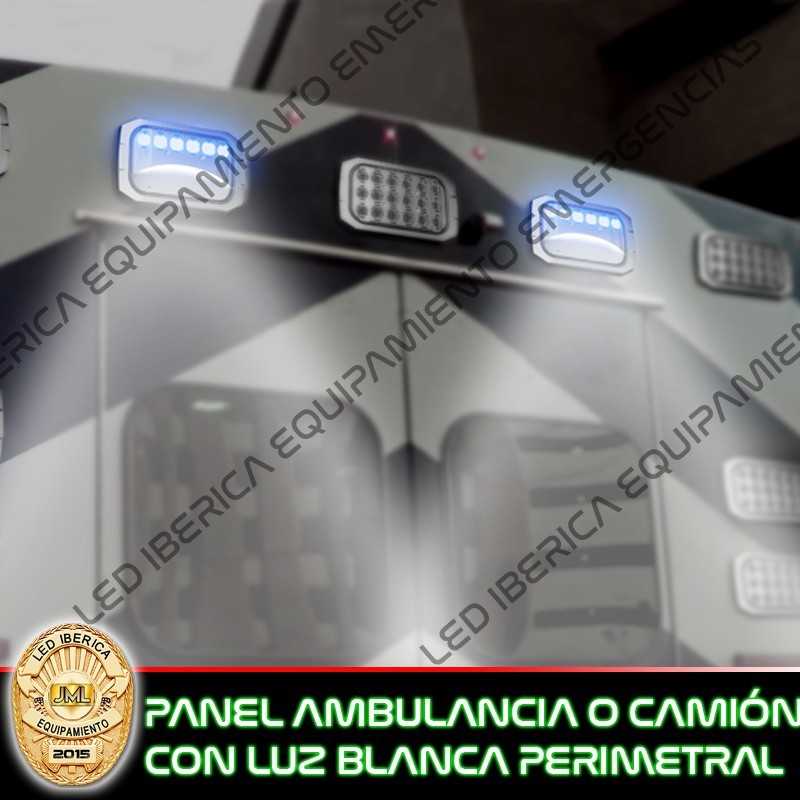 LUZ PERIMETRAL PANEL CROMADO 18CM X 12CM "PRO-TRUCK" CE R65