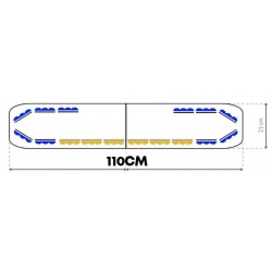 PUENTE DE LUCES AZUL CON BARRA SECUENCIAL INTEGRADA DELTA TRAFFIC CE R65 CEPE ONU