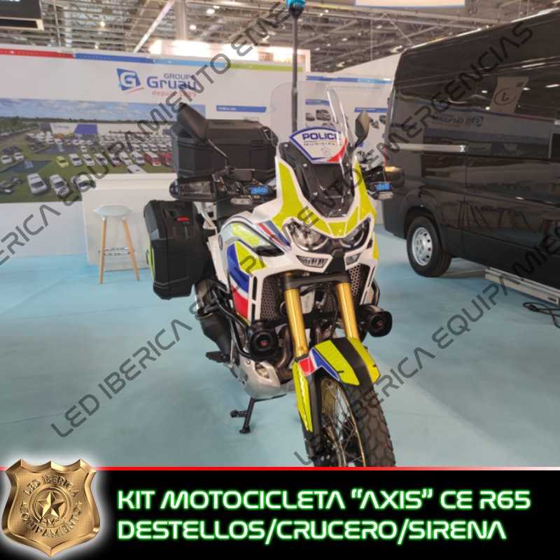 KIT SEÑALIZACIÓN OPTICA Y ACÚSTICA PARA MOTOCICLETA AXIS CE R65