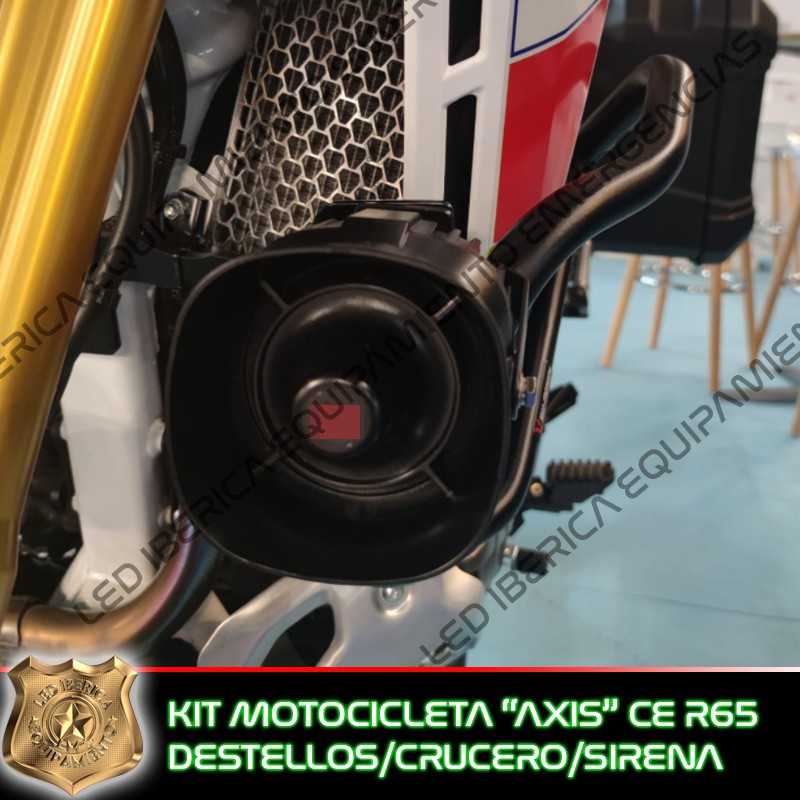 KIT SEÑALIZACIÓN OPTICA Y ACÚSTICA PARA MOTOCICLETA AXIS CE R65