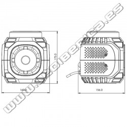 Lanzadestellos led con sirena integrada Raptor CE R65