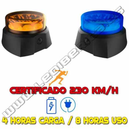 Rotativo recargable CE R65 230 km/h con o sin mando a distancia 8 horas uso