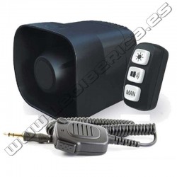 Altavoz con sirena integrada mando retroiluminado y megafonia motocicleta y turismo