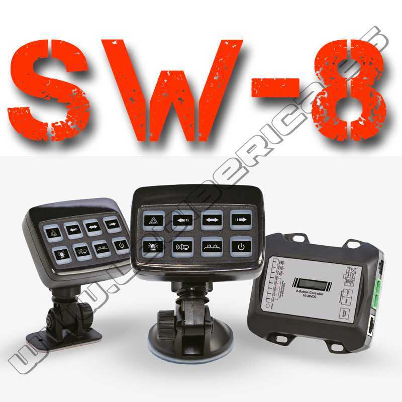 Mando de control programable SW8 con siren kill para puentes barras y sirena