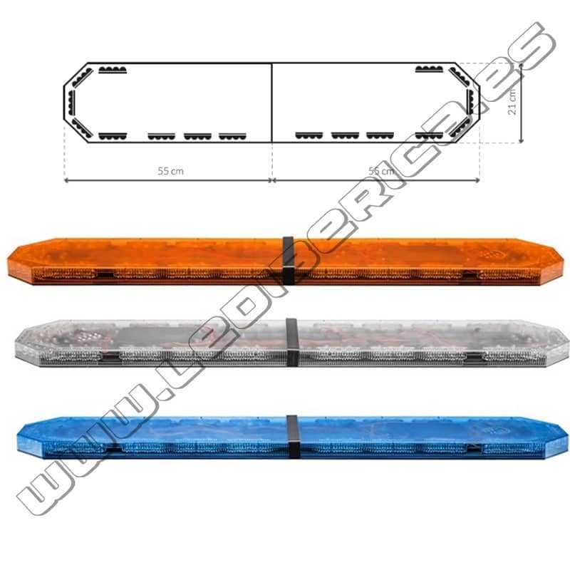 Puente de luces Delta 35 azul o ámbar CE R65 ultraplano 110CM