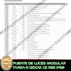 PUENTE DE LUCES "TARGA-S" SMART COLOR CE R65 120CM CON BARRA DIRECCIONAL