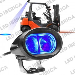 LUZ AZUL SEGURIDAD CARRETILLA ELEVADORA 12V-80V DC