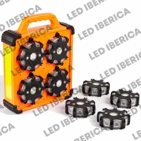 MALETIN X8 BALIZAS SINCRONIZABLES TRICOLOR CONTROL POLICIAL