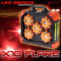 MALETIN X10 BALIZAS SINCRONIZABLES TRICOLOR SMART