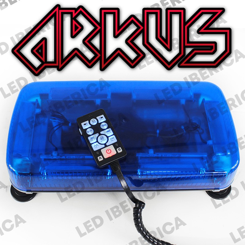 MINI PUENTE LED PORTÁTIL CON SIRENA ARKUS AZUL Y MANDO