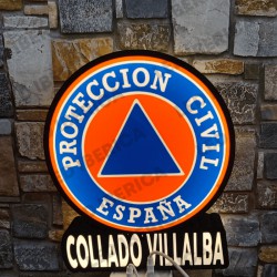 LÁMPARA 3D MODELO PROTECCIÓN CIVIL CON LEDS Y USB