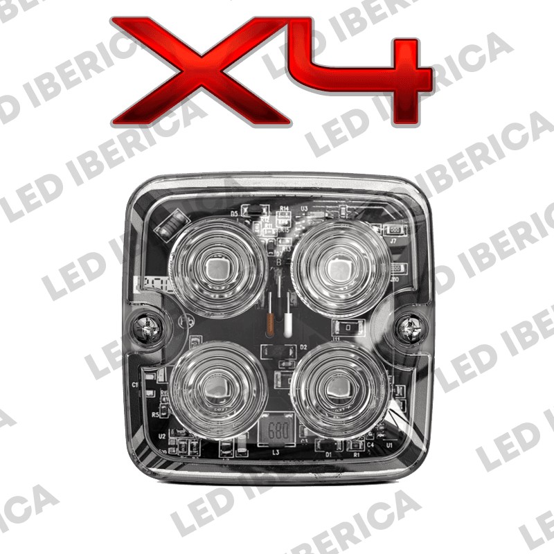 FLASHER X4 LEDS ALTA POTENCIA 18 PROGRAMAS CE R10