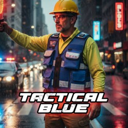 Chaleco táctico multibolsillos cordura 600d azul