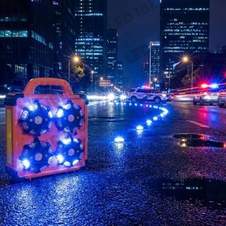 MALETIN X8 BALIZAS SINCRONIZABLES TRICOLOR CONTROL POLICIAL