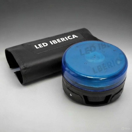 Rotativo led azul con sirena para camuflados policiales u otro tipo de vehículos de urgencia