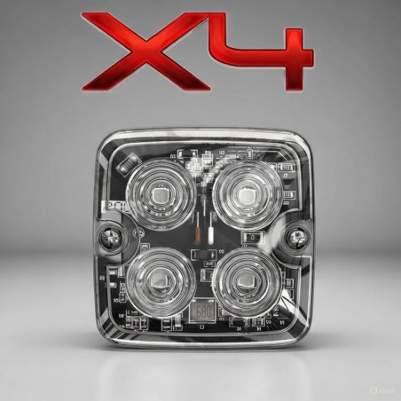 FLASHER X4 LEDS ALTA POTENCIA 18 PROGRAMAS CE R10
