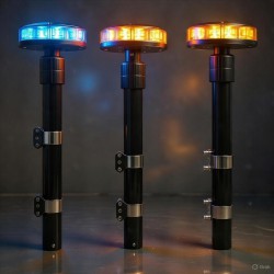 Luz prioritaria mástil extensible para motocicleta CE R65 REVO