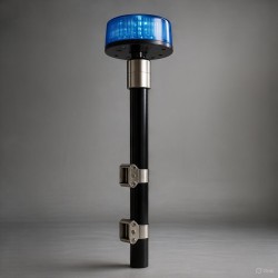 Mástil motocicleta telescópico rotativo Revo X2 CE R65 DOBLE ALTURA DE LEDS