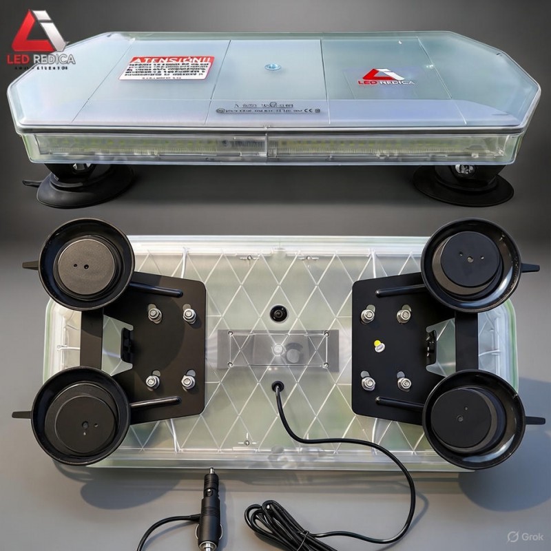 PUENTE MINI 540 CE R65 ÁMBAR 585MM MAGNÉTICO CON TOMA MECHERO