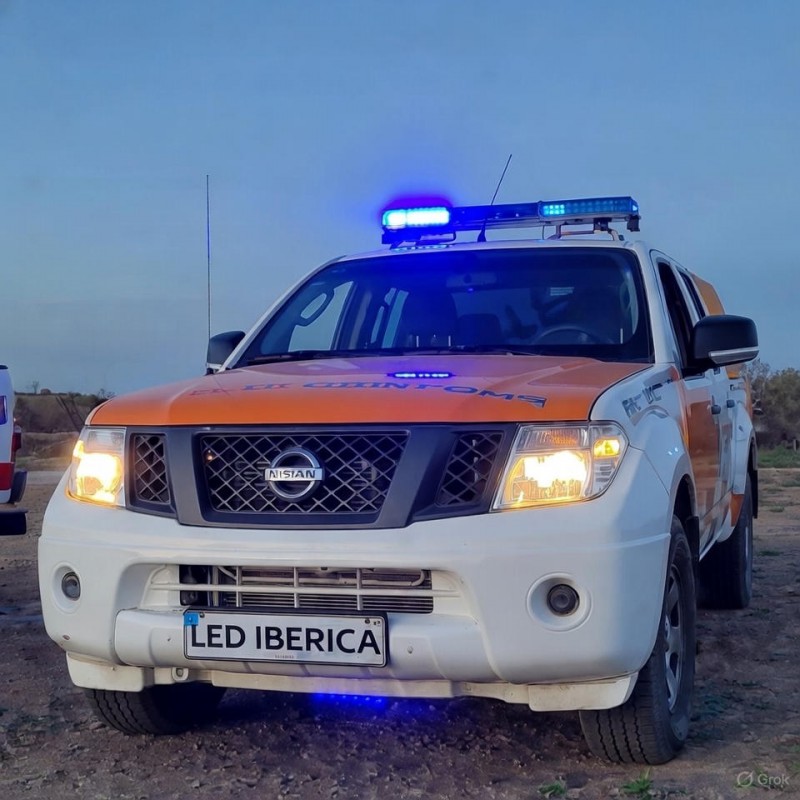 KIT  DELTA X2 PUENTE LED SIRENA ALTAVOZ MEGAFONIA 150W