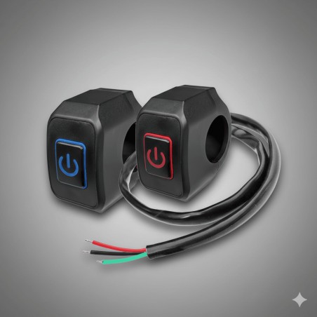 MANDO PARA MOTO RETROILUMINADO AZUL O ROJO