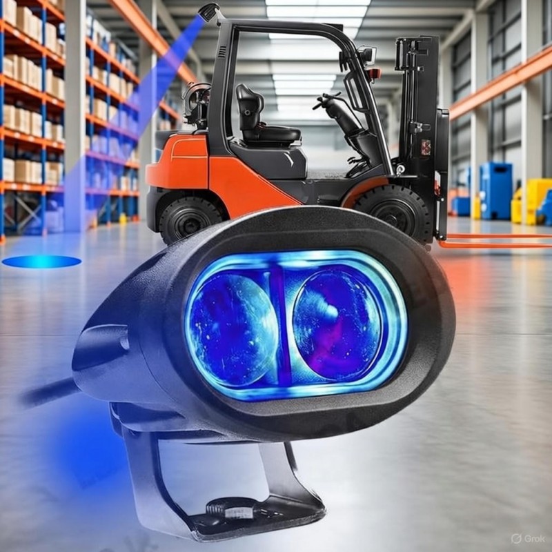 LUZ AZUL SEGURIDAD CARRETILLA ELEVADORA 12V-80V DC