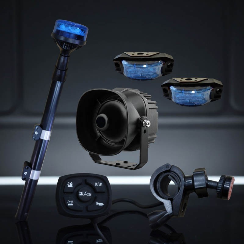 Kit para motocicleta AXIS CE R65 sirena luces mastil mando manillar