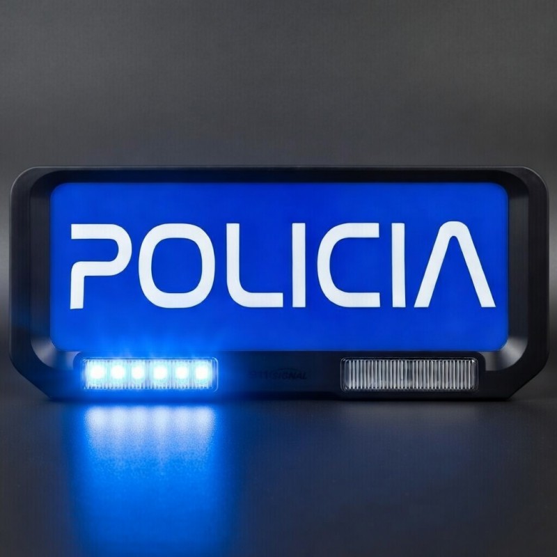 VISOR PARASOL CON DESTELLOS PARA CAMUFLADOS POLICIA