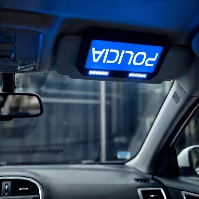 VISOR PARASOL CON DESTELLOS PARA CAMUFLADOS POLICIA