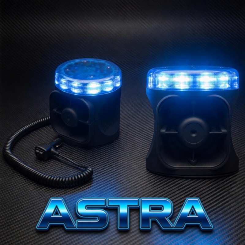 ROTATIVO LED MAGNÉTICO +200 KM/H CON SIRENA ASTRA