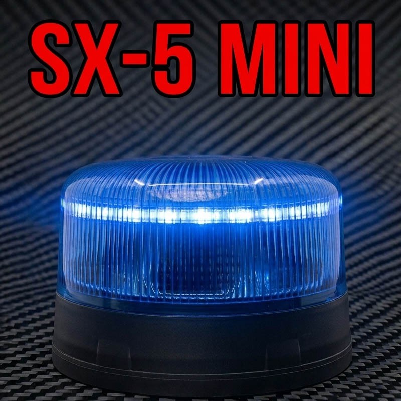 ROTATIVO LED SX-5 MINI CON ANILLO CRUCERO CE R65 CLASS II
