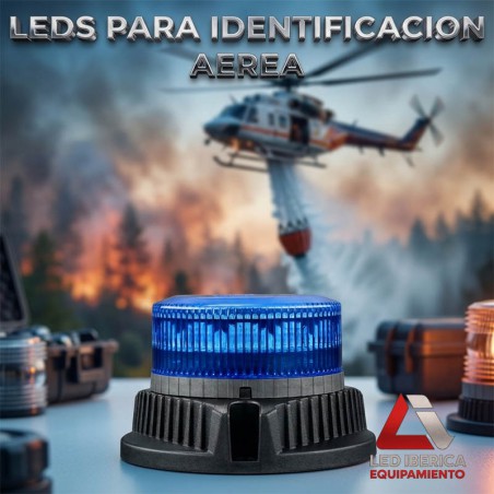 Rotativo lanzadestellos Mega-Pro mini CE R65 con leds de identificación aéreos