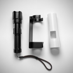 LINTERNA PROFESIONAL XT TRICOLOR CON CONO USB-C Y SOPORTE