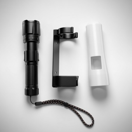 LINTERNA PROFESIONAL XT TRICOLOR CON CONO USB-C Y SOPORTE